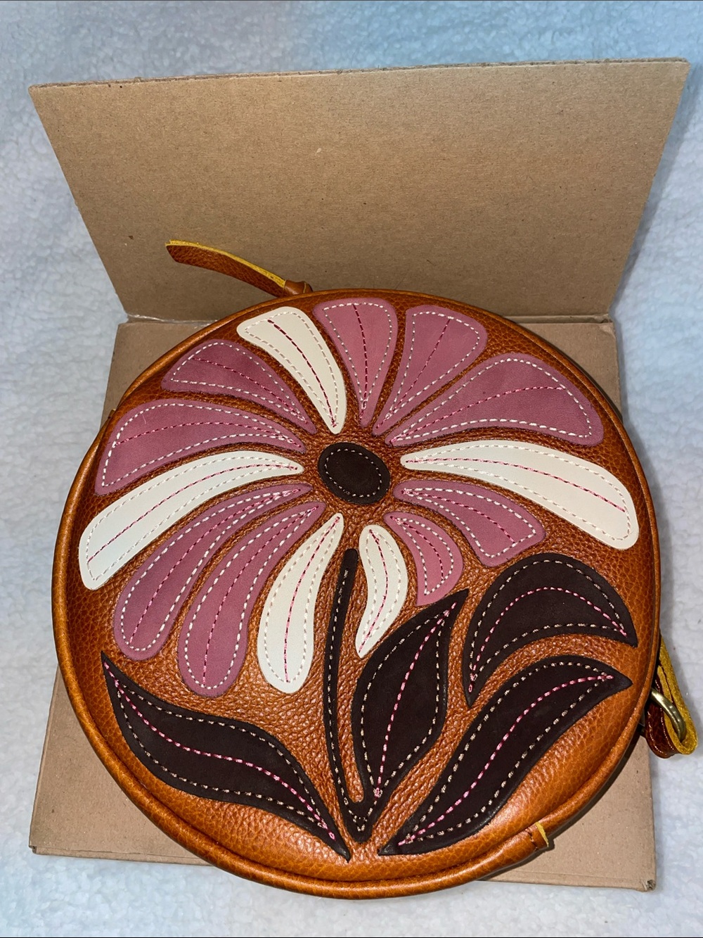 Portland Leather Wildflower Sienna Circle Crossbody